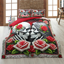 Load image into Gallery viewer, Personalized Skull Couple Quilt Bedding Set Blanket PopCulturePrints
