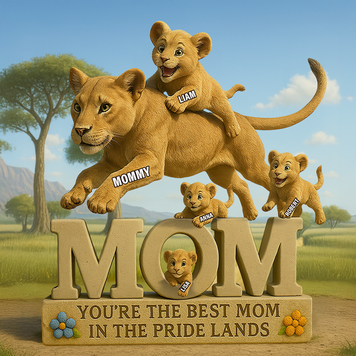 You're the Best Mom in the Pride Lands - Personalized Gift for Mom Shaped Plaques PopCulturePrints