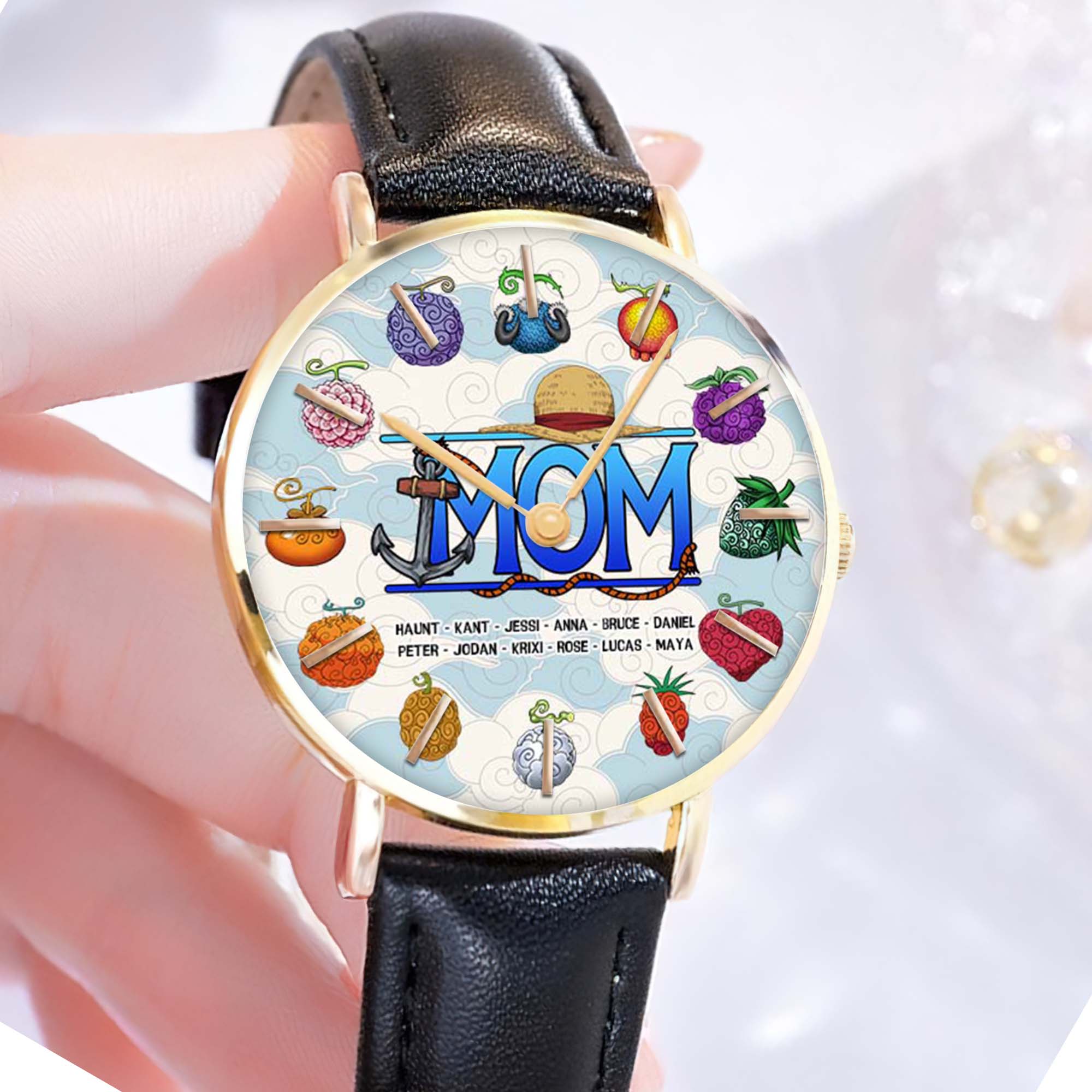 Personalized Love: Custom Quartz Watch for Mom and Grandma - Meaningful Gift for Mother's Day Quartz Watch PopCulturePrints