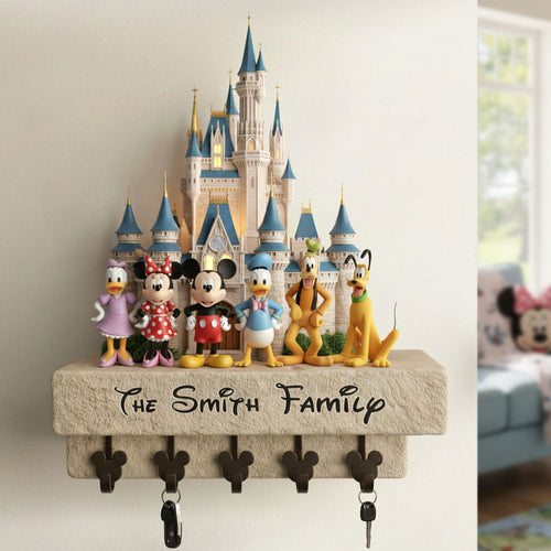 Personalized Cute Characters Wood Key Hanger - A Fun Family Gift Wood Sign PopCulturePrints