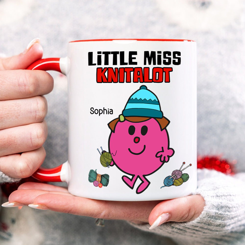 Personalized Little Miss Knitalot Mug