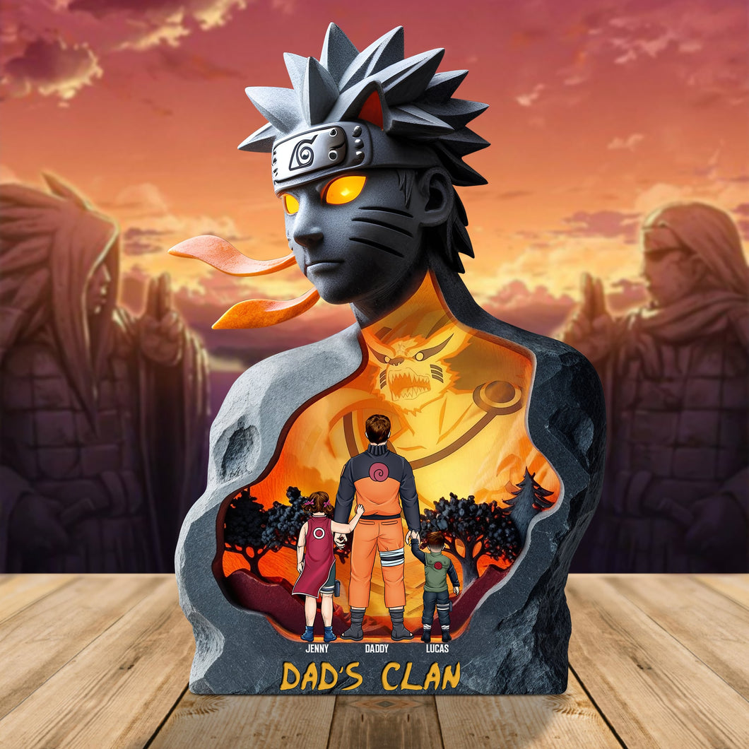 Ninja Dad: Personalized Acrylic Plaque for the Ultimate Dad Shaped Plaques PopCulturePrints