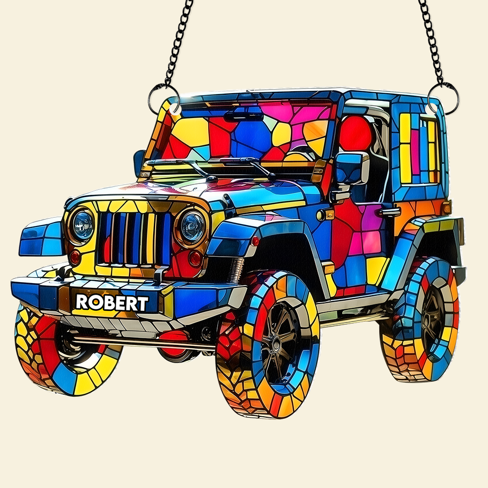 “Brighten Your Space with Every Adventure” - Dazzling Adventure Car Suncatcher - Personalized Gift for Off-road Lovers Ornament PopCulturePrints
