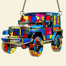 Load image into Gallery viewer, “Brighten Your Space with Every Adventure” - Dazzling Adventure Car Suncatcher - Personalized Gift for Off-road Lovers Ornament PopCulturePrints

