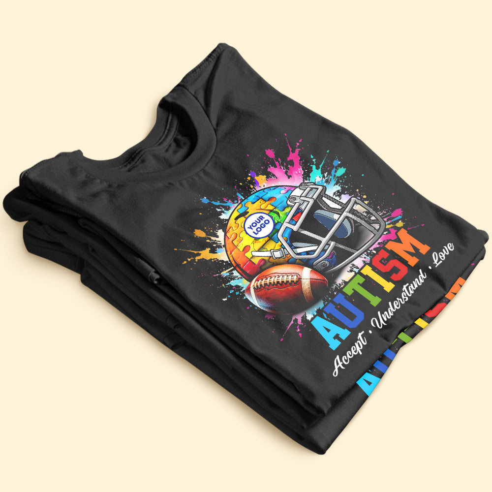 Embrace Diversity: Personalized Autism Football Shirt - Custom Gift for Football Lovers Shirts PopCulturePrints