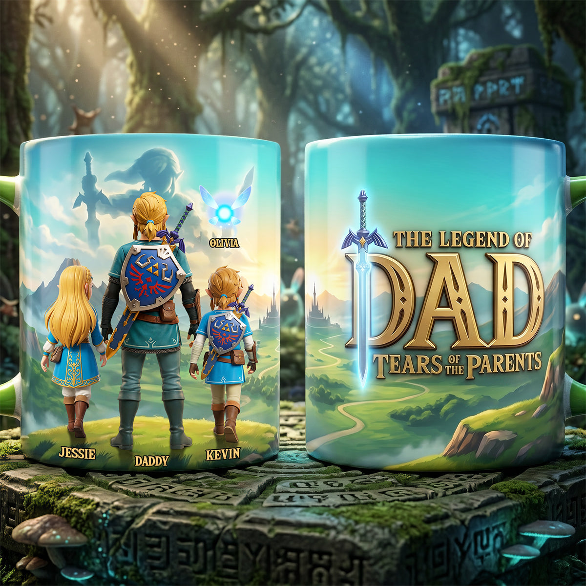 The Legend of Dad - A Custom Adventure Mug for Dads Coffee Mug PopCulturePrints