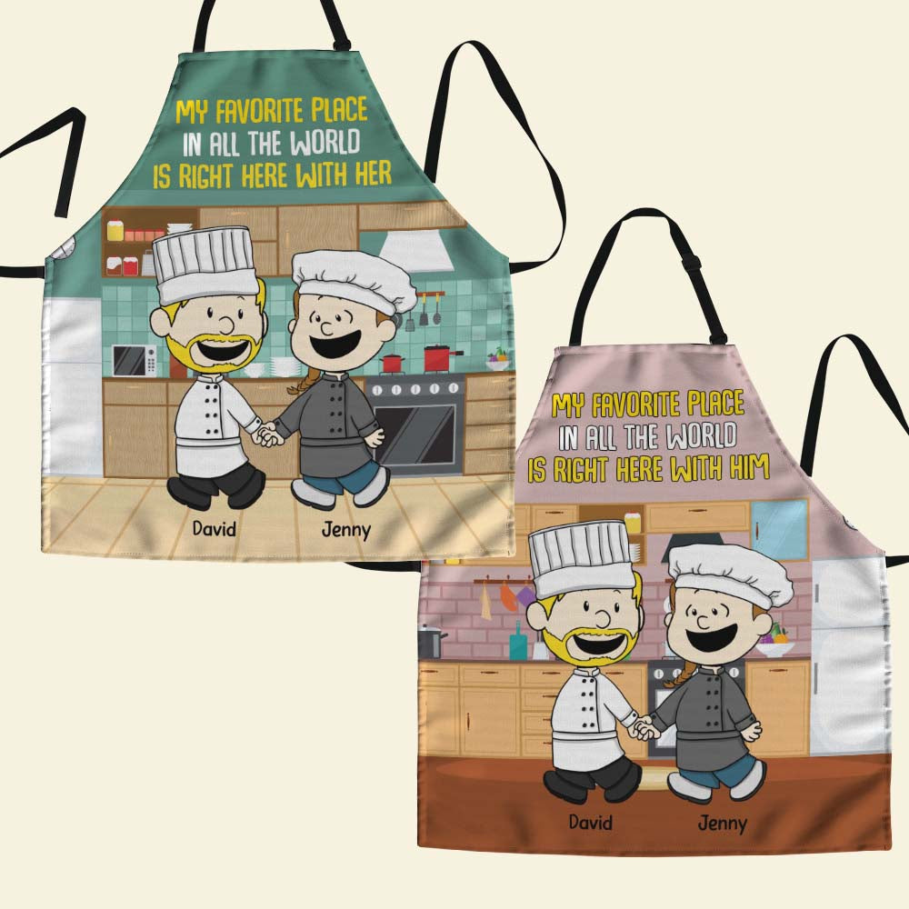 Personalized Valentine's Day Gifts for Chef Couples | Unique Customized Aprons Aprons PopCulturePrints