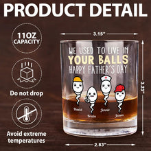 Load image into Gallery viewer, Dad... Thanks For Not Pulling Out - Funny Personalized Whiskey Glass Whiskey Glass PopCulturePrints
