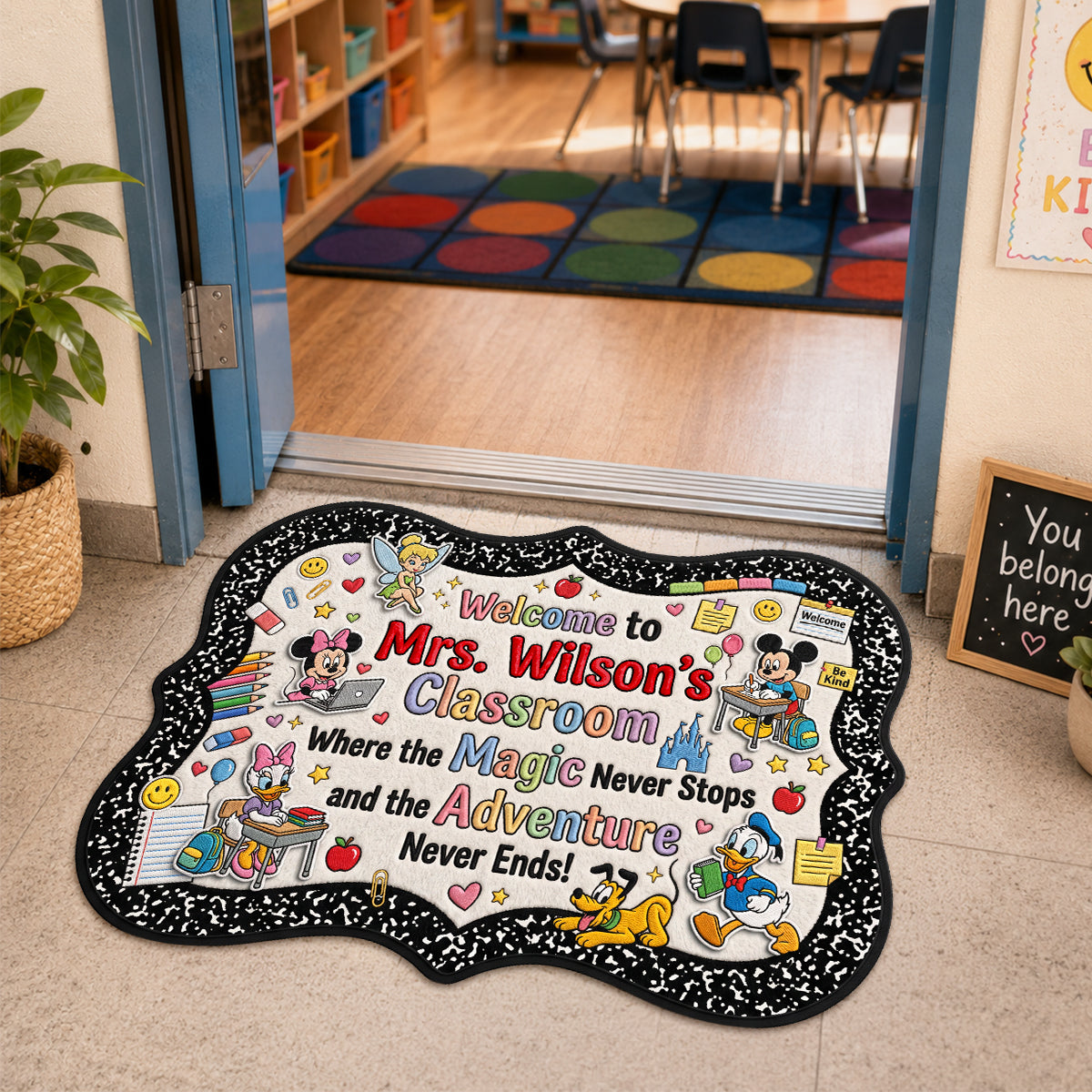 Welcome to a Magical Classroom - Personalized Doormat for Teachers
