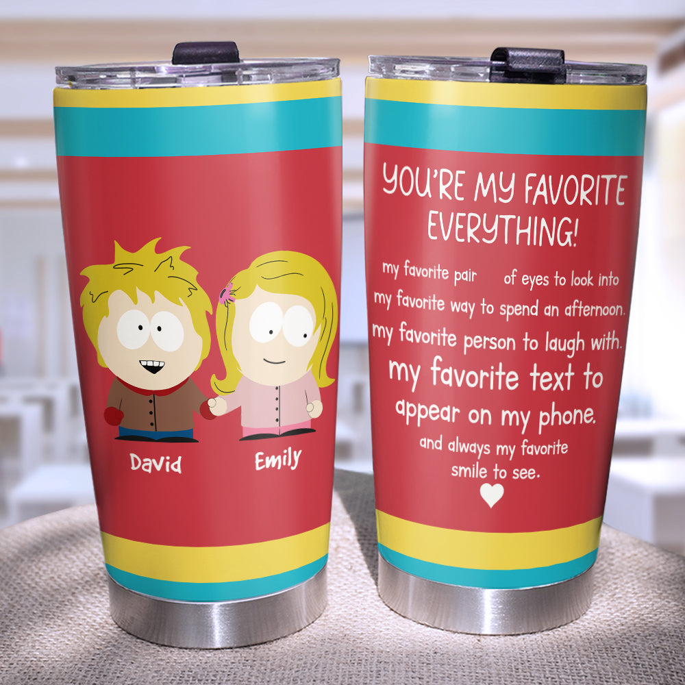 Custom Couple Tumbler | Personalized Cartoon 20oz Drinkware | Valentine's Day Gifts Tumbler Cup PopCulturePrints
