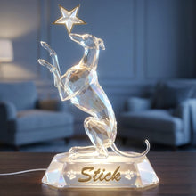 Load image into Gallery viewer, “Shine Bright with Our Cute Dog Standing Up Playing With Star Light Box” - Personalized Gift for Dog Lovers Light Box PopCulturePrints
