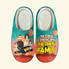 Load image into Gallery viewer, Custom Galaxy Family Slippers - The Force Is Strong Shoes PopCulturePrints
