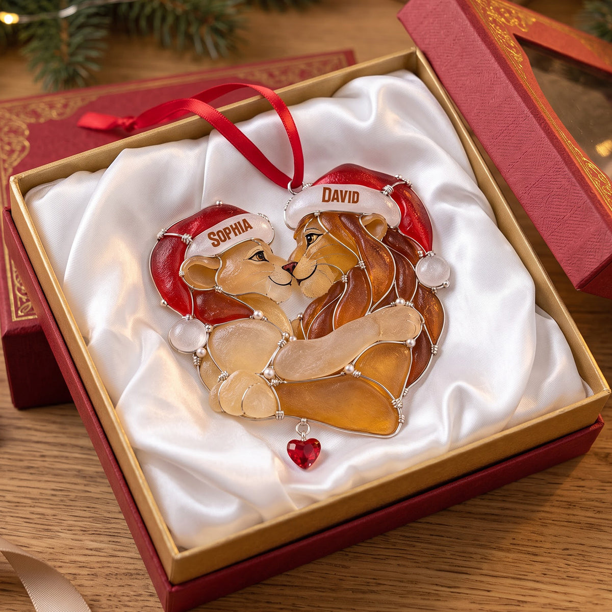 Affectionate King & Queen Sea Glass Effect Ornament, Personalized Gifts For Couple 03qhtn091026 Ornament PopCulturePrints