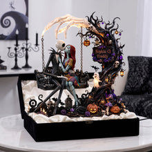 Load image into Gallery viewer, “Embrace the Spooky Season with Love” - Personalized Spooky Swing Couple Acrylic Light Box - Perfect Halloween Gift for Couples
