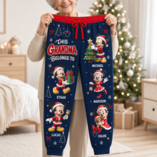 Load image into Gallery viewer, This Grandma Belongs to Her Loved Ones - Personalized Christmas Sweatpants
