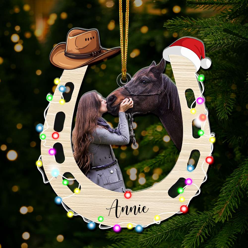 Personalized Horse Lover's Photo Ornament - Custom Acrylic Gift Ornament PopCulturePrints