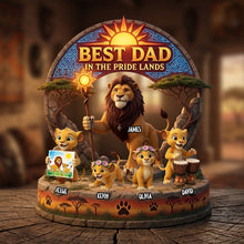 Load image into Gallery viewer, Best Dad in the Pride Lands - Personalized Acrylic Plaque for Dad, Unique Gift for Father's Day and Grandpa Shaped Plaques PopCulturePrints
