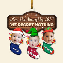 Load image into Gallery viewer, Personalized Kids Christmas Ornament: Naughty List Fun Ornament PopCulturePrints
