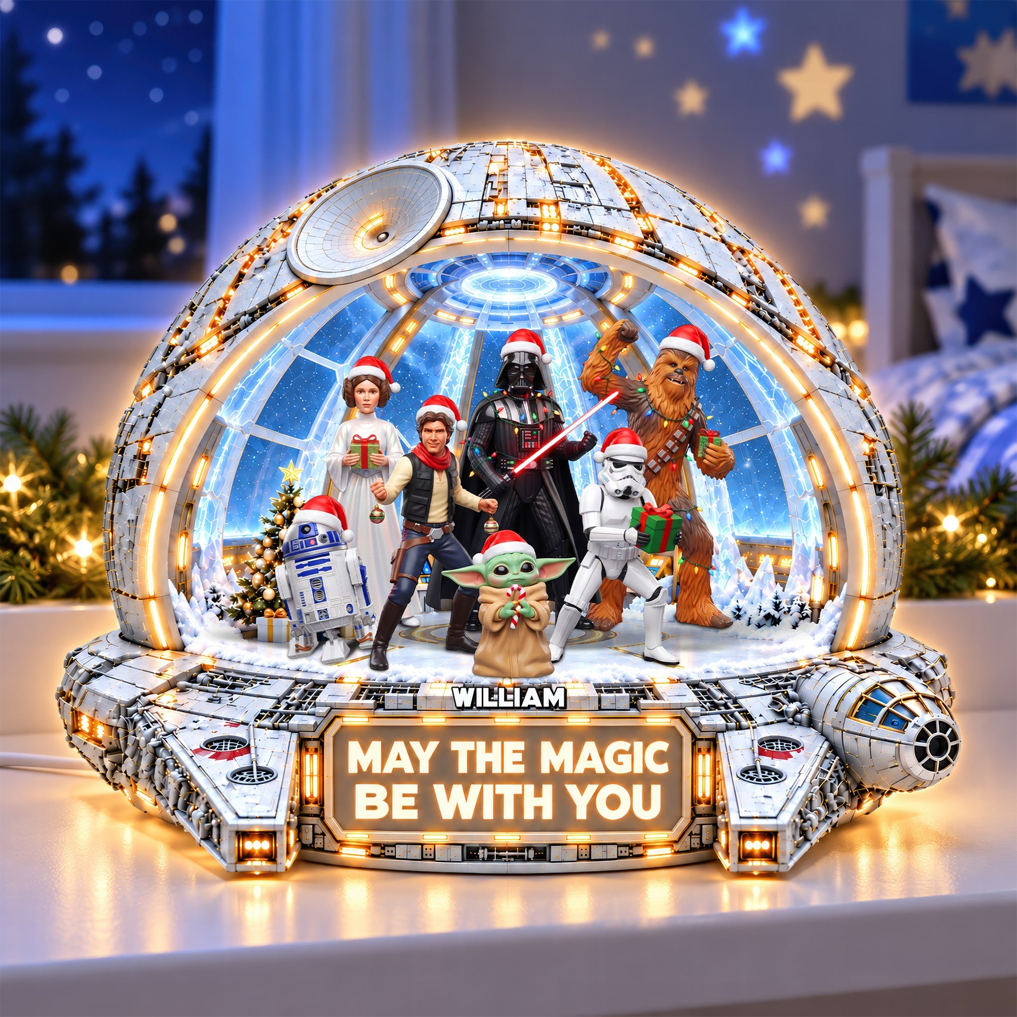 May The Magic Be With You - Personalized Universe War Light Box - Unique Gifts for Star Wars Fans