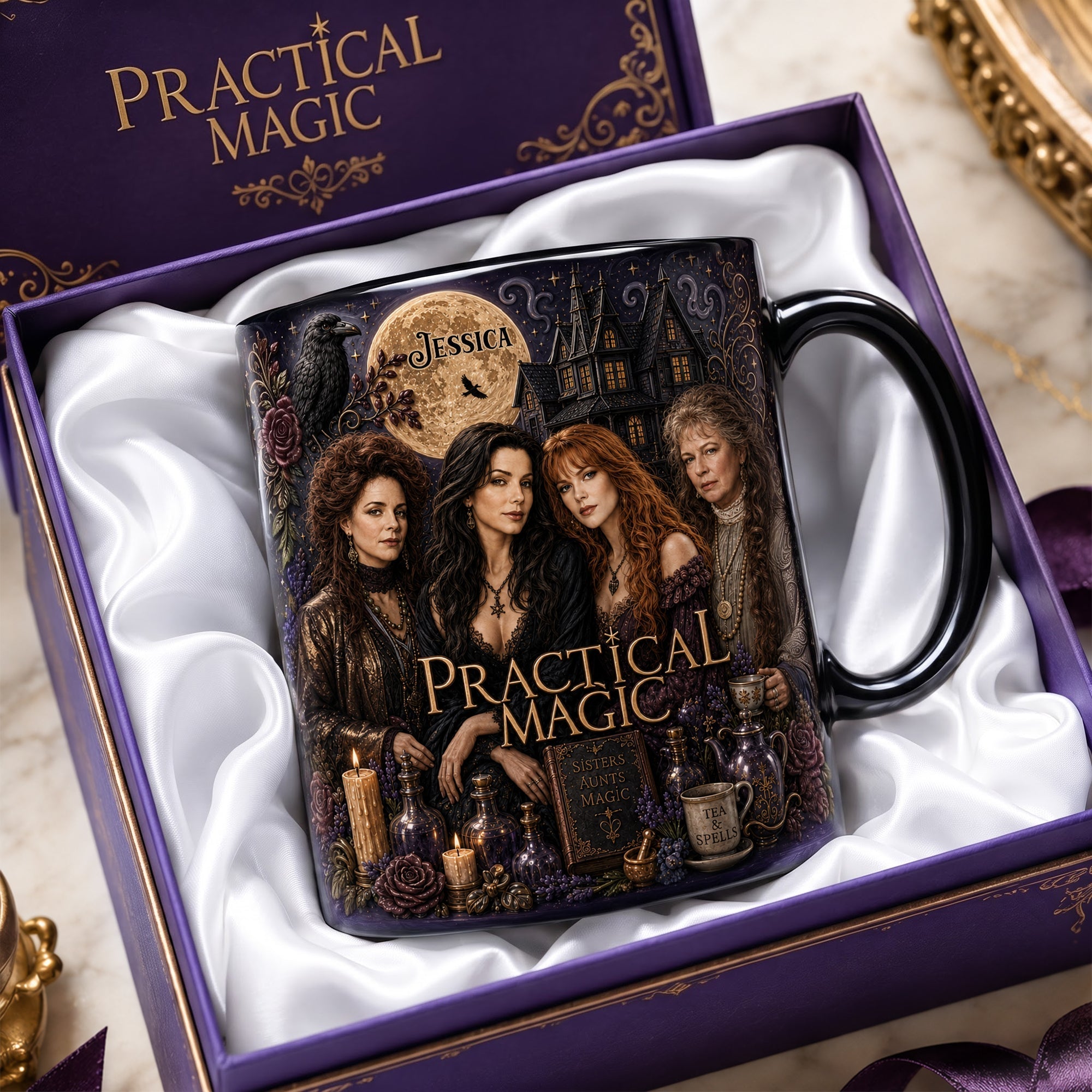 “Sisters United by Magic” - Enchanted Sisterhood Magic Mug - Personalized Gift for Your Best Friend or Family Member