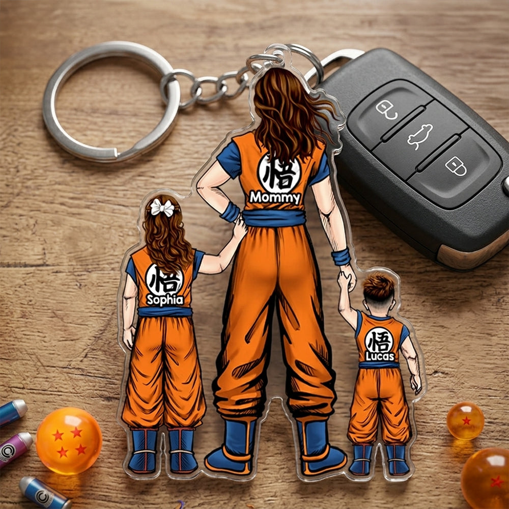 "Empowered Warrior Mom: A Tribute to Love" - Ultimate Warrior Mom Keychain - Personalized Gift for Mom, Grandma & More Keychains PopCulturePrints