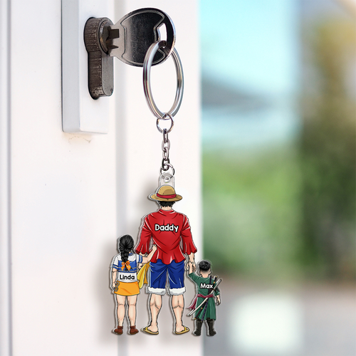 “Every Dad is a Pirate at Heart” - Pirate Dad Keychain, Personalized Gift for Father's Day, Perfect Gift for Dad, Grandpa & Kids Keychains PopCulturePrints