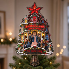 Load image into Gallery viewer, “Christmas Lights Lead Us Home” - Personalized Christmas Tree Topper - Perfect Gift for Families and Loved Ones
