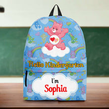 Load image into Gallery viewer, Personalized Kids Cartoon Animal Backpack - Hello Kindergarten - Custom Name
