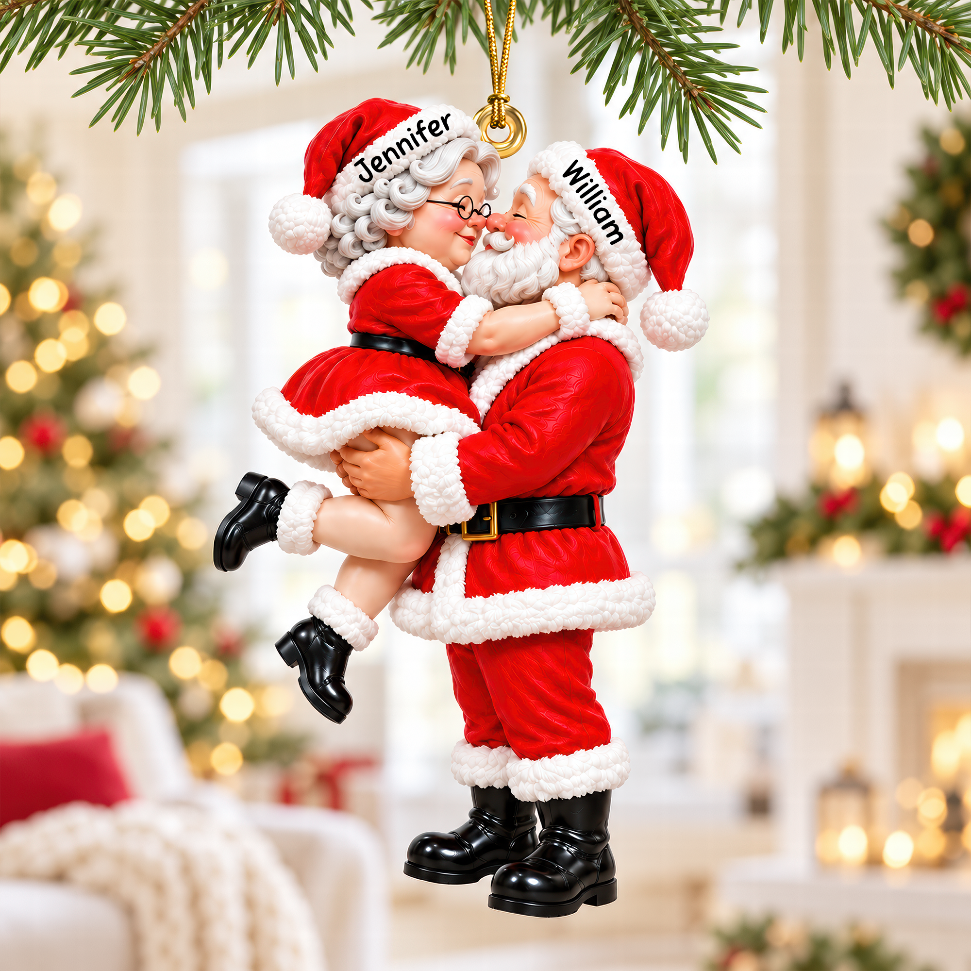 Old Couple Christmas Ornament - Personalized Gifts For Couple 05tyqn091026 Ornament PopCulturePrints