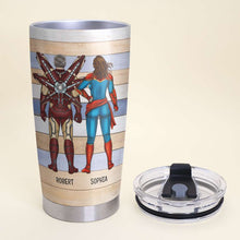 Load image into Gallery viewer, Personalized Hero Dad Tumbler - Best Dad Ever Gift Tumbler Cup PopCulturePrints
