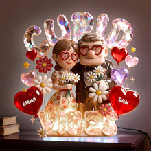 Load image into Gallery viewer, Love Knows No Age: Old Couple Acrylic Light Box - Personalized Gift for Couples Light Box PopCulturePrints
