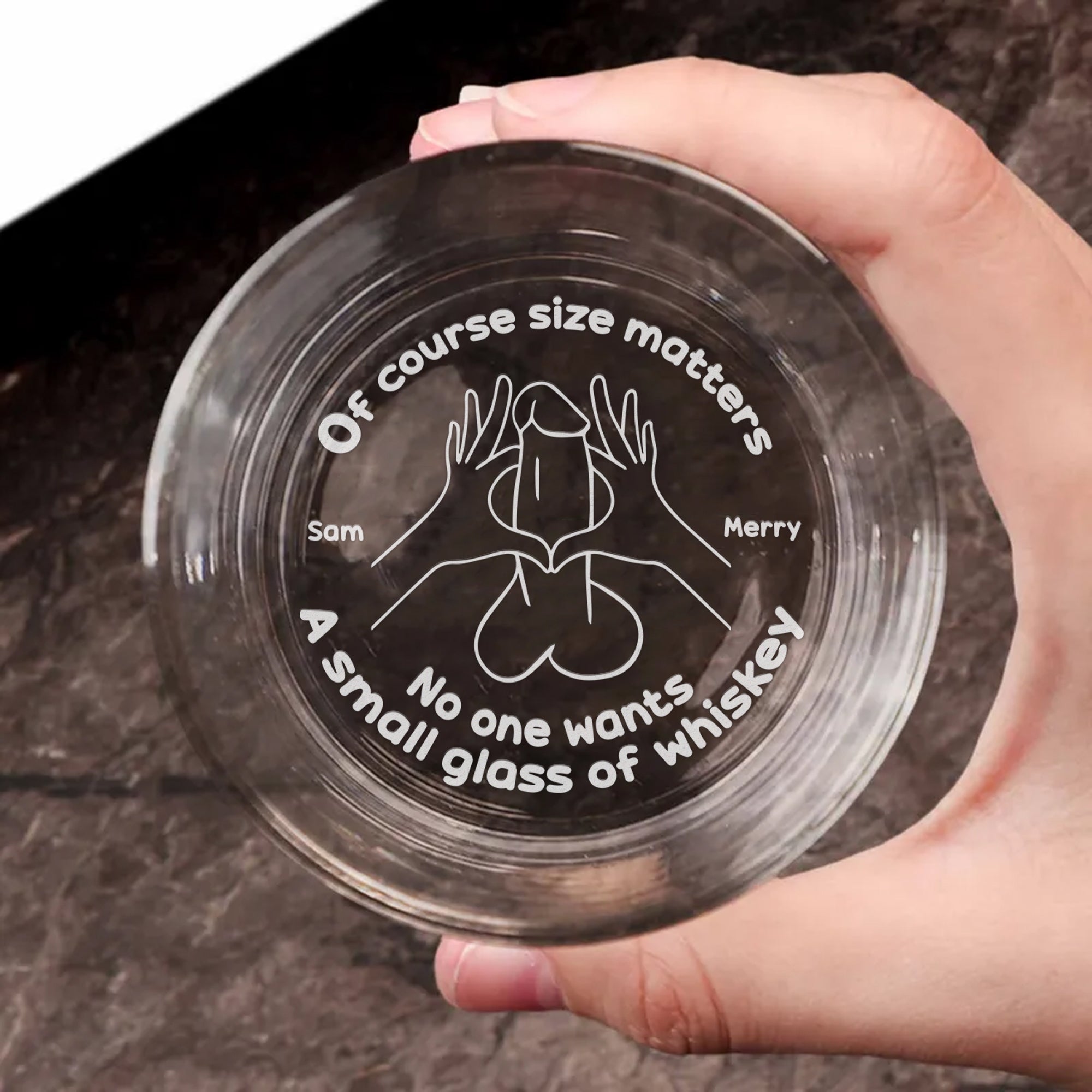 Personalized Engraved Whiskey Glass for Couples - Fun & Unique Gift Whiskey Glass PopCulturePrints