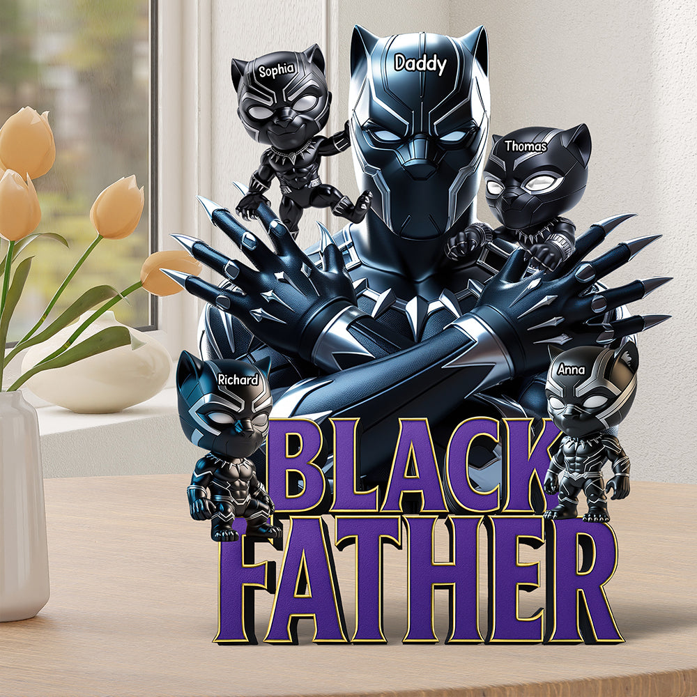 “A Hero Just Like You” - Mighty Father Acrylic Plaque - Personalized Gifts for Dad & Grandpa Shaped Plaques PopCulturePrints