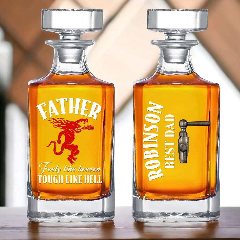 Best Father All Time! - Custom Personalized Whiskey Bottle for Dad Whiskey Bottle PopCulturePrints