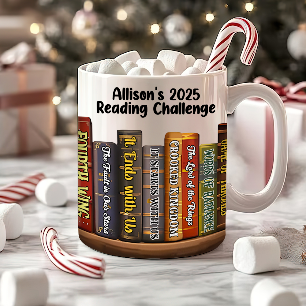 Custom Book Lover Coffee Mug - Personalized Reading Challenge Gift Coffee Mug PopCulturePrints
