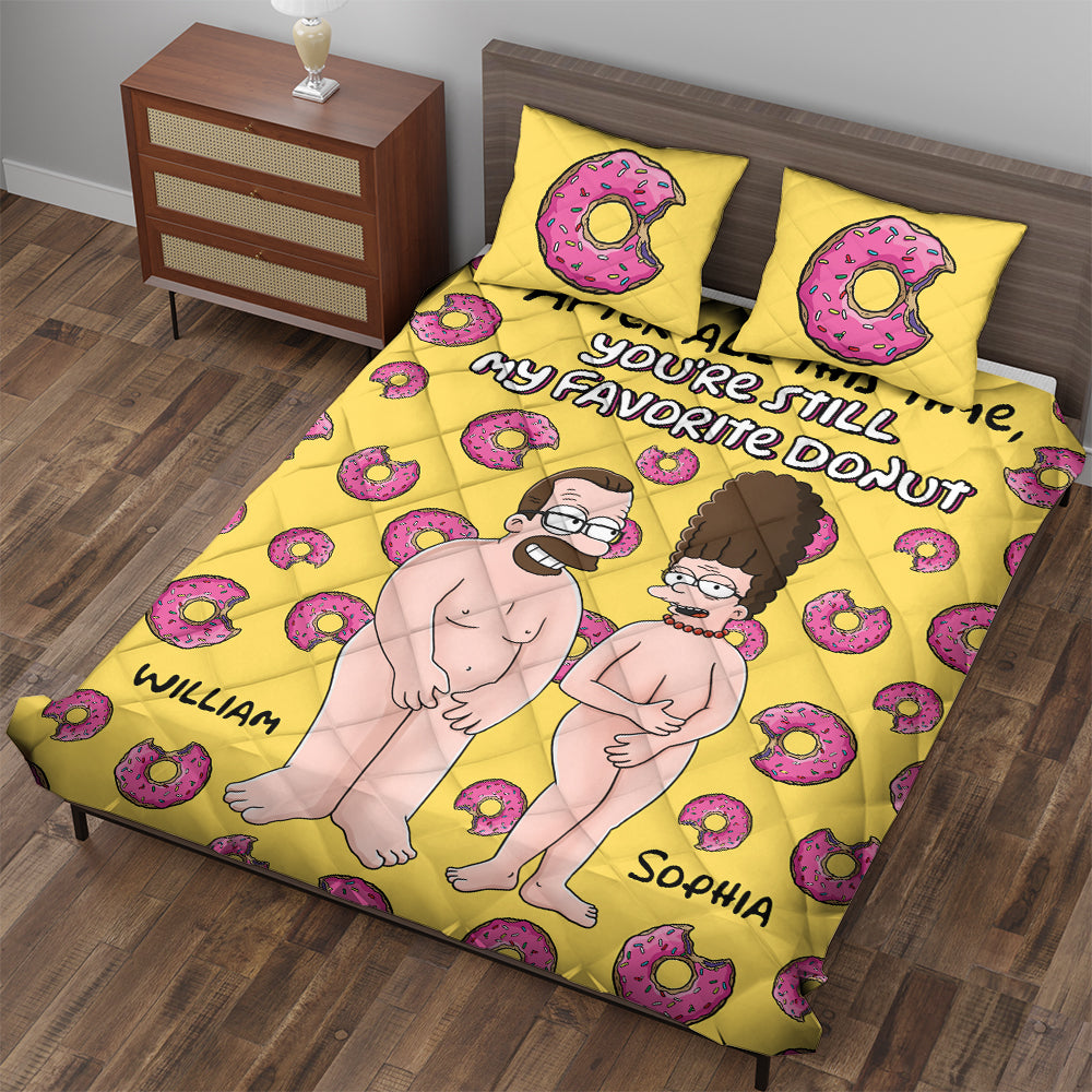 Personalized Naughty Cartoon Couple Quilt Bed Set | Fun & Unique Valentine's Day Gifts Blanket PopCulturePrints