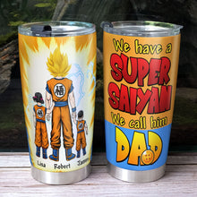 Load image into Gallery viewer, Personalized Super Dad Tumbler - Custom Names Tumbler Cup PopCulturePrints
