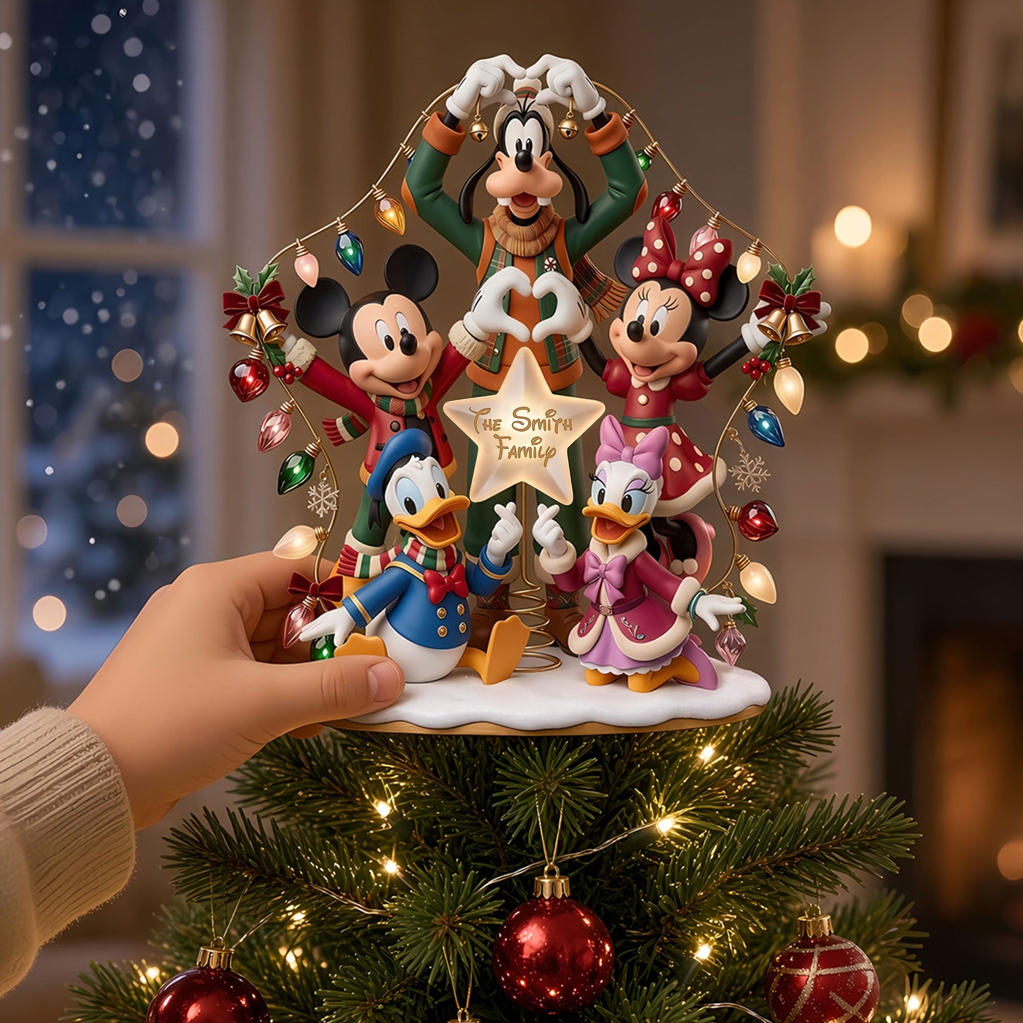 “Celebrate Togetherness this Christmas!” - Lovely Christmas Friends Tree Topper - Personalized Christmas Gift