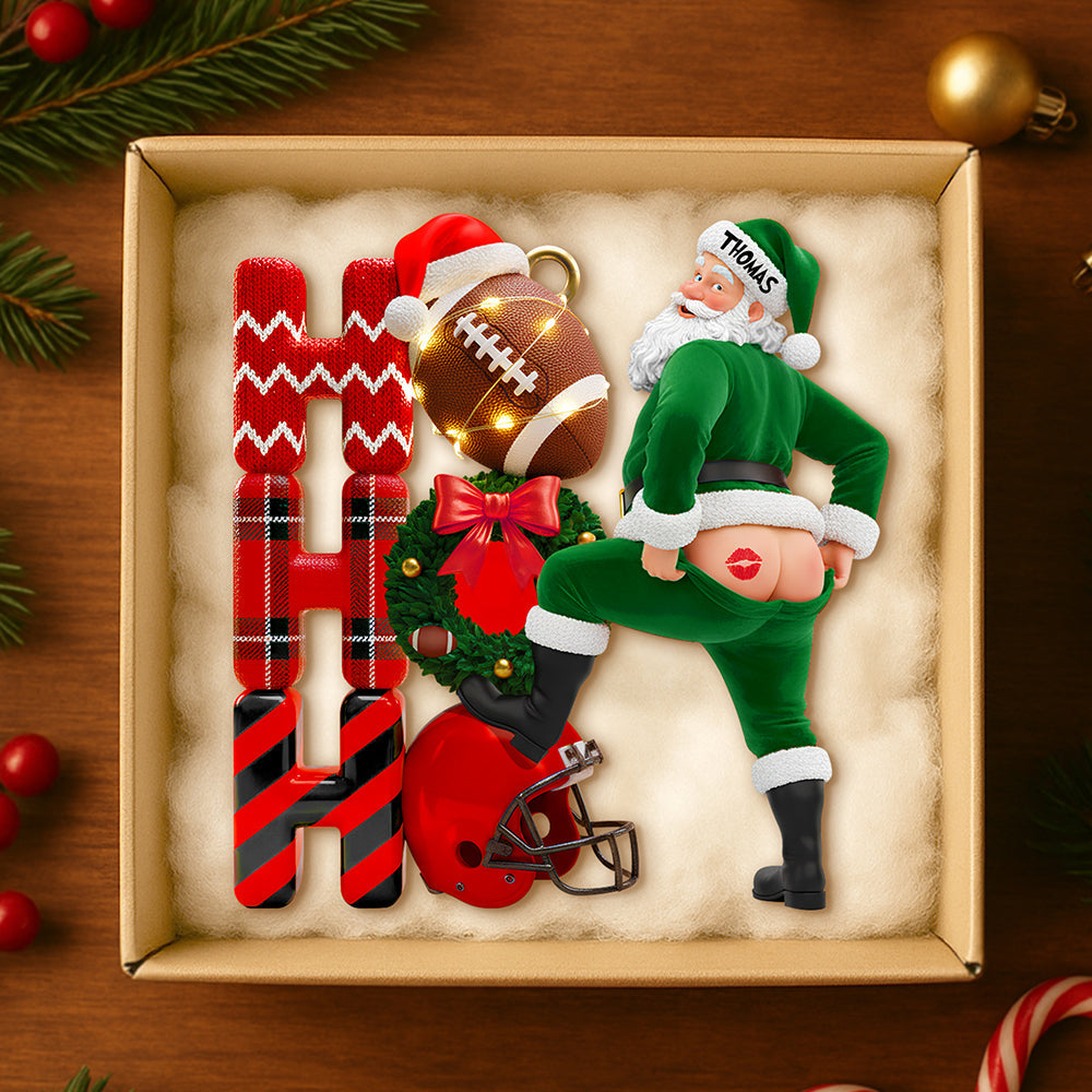 Bring Joy this Holiday Season - Funny Santa Christmas Ornament - Personalized Gift for Friends, Family, and Kids Ornament PopCulturePrints