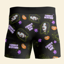 Load image into Gallery viewer, Custom Halloween Boxer Shorts for Couples - I Licked It So It's Mine Boxer Briefs PopCulturePrints
