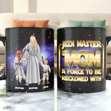 Load image into Gallery viewer, Jedi Master Mom Personalized Coffee Mug - Custom Names Coffee Mug PopCulturePrints
