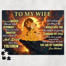 Load image into Gallery viewer, Personalized Romantic Jigsaw Puzzle – 'To My Wife' Gift Jigsaw Puzzles PopCulturePrints
