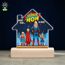 Load image into Gallery viewer, Super Mom Personalized 3D LED Light - Custom Christmas Gift for Kids
