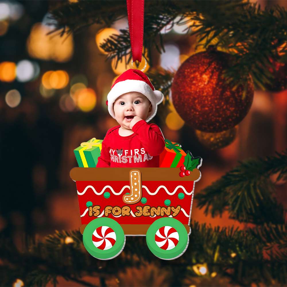 Personalized Christmas Ornament for Kids - Custom Photo & Name Ornament PopCulturePrints