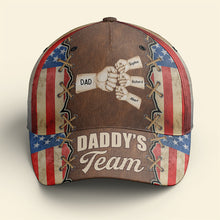 Load image into Gallery viewer, “DADDY’S TEAM” - Personalized Classic Cap for Dad Caps PopCulturePrints
