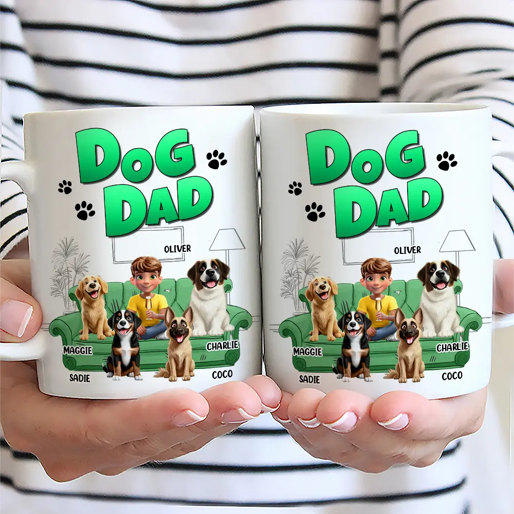 Treat Dealer 3D Effect Dogs - Personalized Mug for Dog Lovers Mug PopCulturePrints