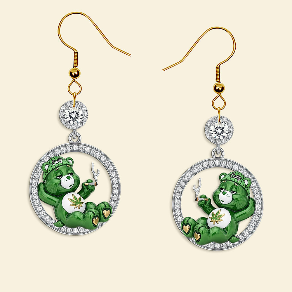 Light Up Your Style with Cute Weed Earrings - Personalized Gifts for Cannabis Lovers Earrings PopCulturePrints