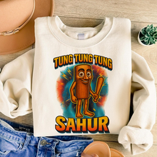 Load image into Gallery viewer, Tung Tung Tung Sahur Brainrot Shirt - A Fun Personalized Gift for Kids Shirts PopCulturePrints
