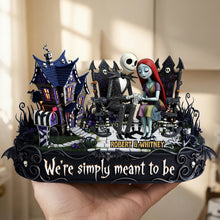 Load image into Gallery viewer, Sweet Couple Acrylic Plaque - 'We're Simply Meant to Be' - Personalized Gift for Loving Couples Shaped Plaques PopCulturePrints
