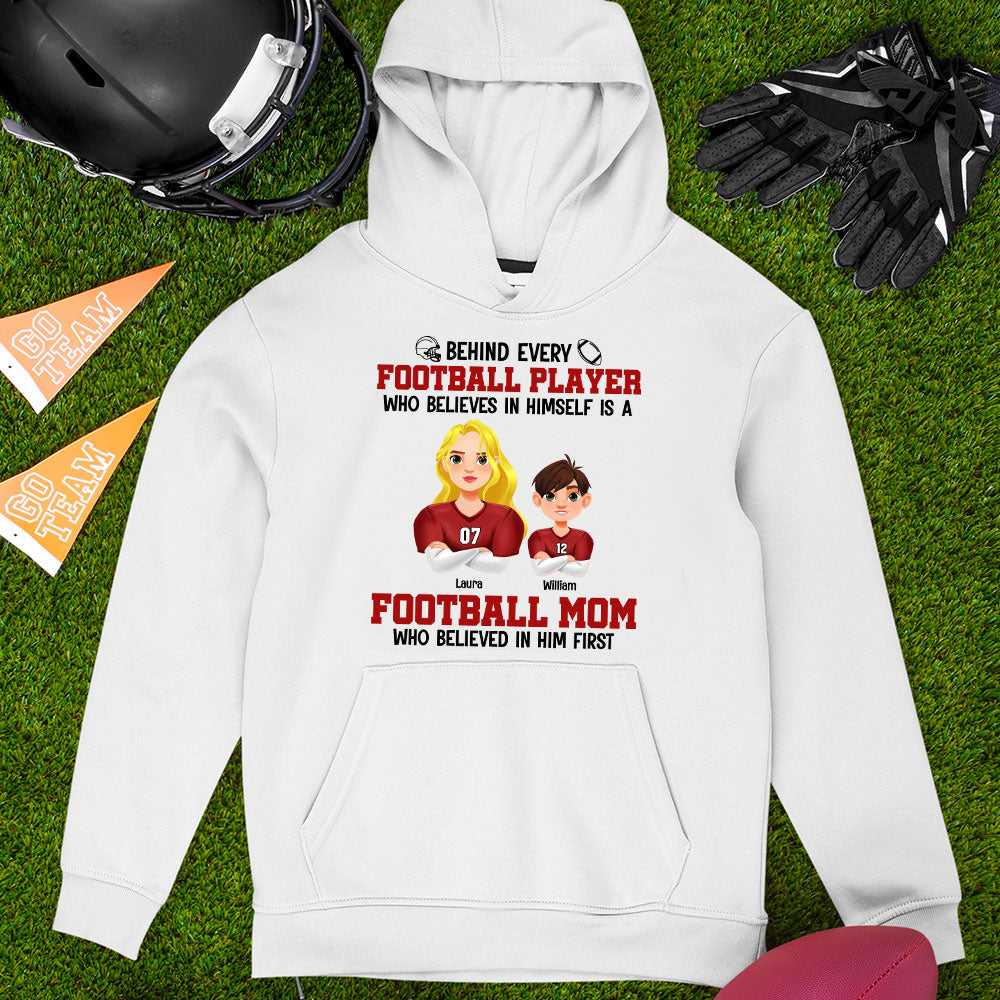 Personalized Football Mom Shirt - Custom Names Gift